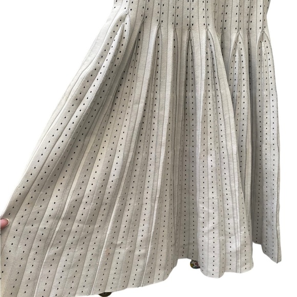Milly Pleated Dot Flare Dress I Size: L - Picture 13 of 16